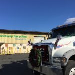 Christmas Wreath on Rockaway Recycling Truck